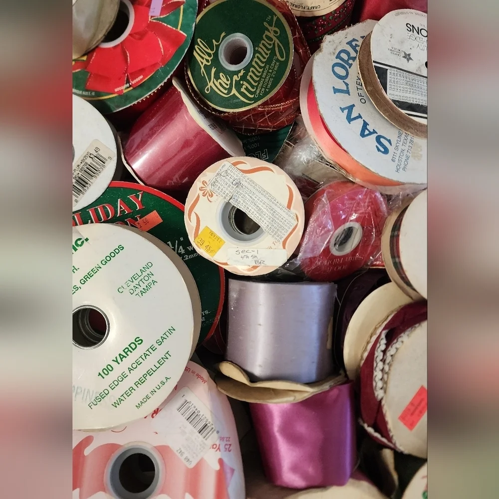 10 Random Ribbons For Wrapping Gifts New Or Used Holidays Chirstmas